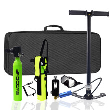 DCCMS Mini Scuba Tank 8pcs/set 0.5L Portable Diving Oxygen Tanks Divers Spare Oxygen Equipment Leisure Diving Green