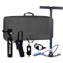 DCCMS Mini Scuba Tank 8pcs/set 0.5L Potable Diving Oxygen Tanks Divers Spare Oxygen Equipment Leisure Diving Swimming Black