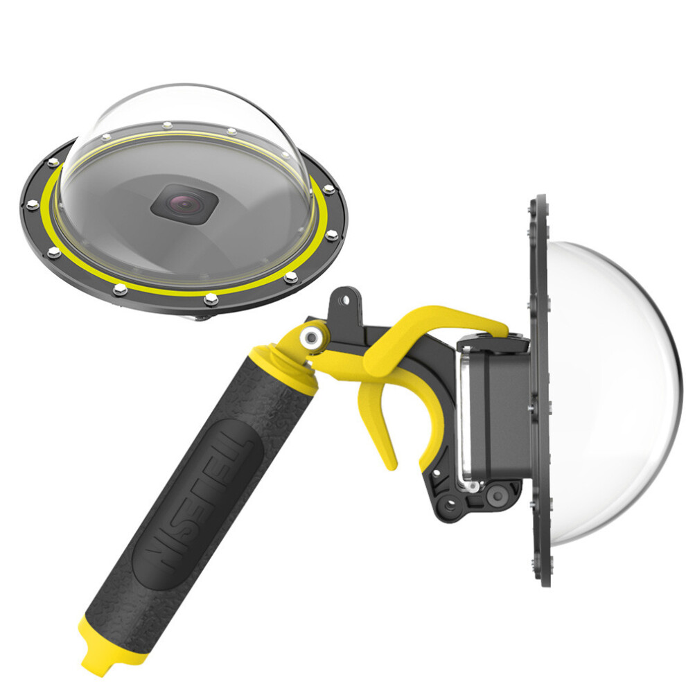 180 Ultra Wide Angle Dome Port 30M Underwater Waterproof Case Housing Stabilizer For Gopro Hero 8 Trigger Dome Cover Diving Camera Lens Accessories Black 6900084824407