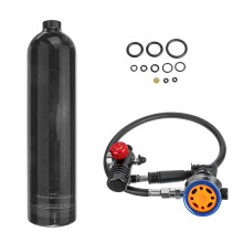 DEDEPU 1L Scuba Diving Tank Oxygen Cylinder with Respirator Snorkeling Diving Underwater Breathing Apparatus Outdoor Water Sports Equipment