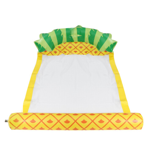 80x138CM PVC Floating Inflatable Hammock Water Lounger Foldable Pineapple Watermelon Pattern Backrest Floating Bed 1