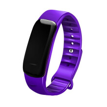 (Purple) Wristband With Weather Step Counting Incoming Call Alarm Message Notification