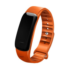 (Orange) Wristband With Weather Step Counting Incoming Call Alarm Message Notification