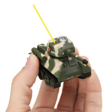 Happy Cow 27MHZ 777-215 Mini Radio RC Army Battle Infrared Tank With Light Model Toys For Kids Gift