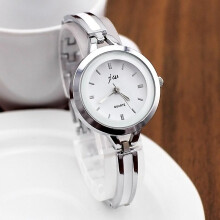 (Silver) Rose Gold Silver Casual Quartz Watch Women Mesh Stainless Steel Dress Women Watches Feminino Clock