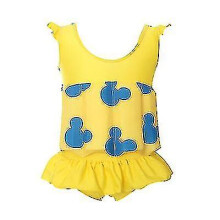 (90 to 100cm, yellow) Kids Floating Swimsuit, Onepiece Suit, Learning Swimming Equipment
