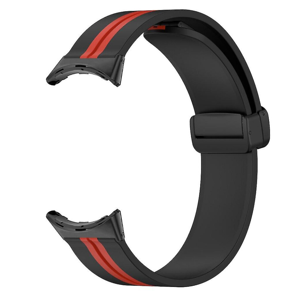 (Black Red) For Pixel Wrist Band No Gap Strap Sweatproof Watch Silicone Breathable-Bracelet Black,Red 3247719316542