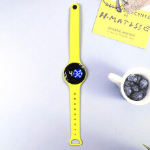 (Yellow) Kids Digital Sport Watch Outdoor Waterproof Watch Electronic Wristwatch Cute Colorful For Boys And
