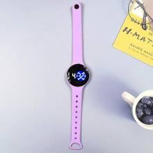 (Purple) Kids Digital Sport Watch Outdoor Waterproof Watch Electronic Wristwatch Cute Colorful For Boys And