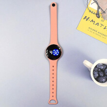 (Pink) Kids Digital Sport Watch Outdoor Waterproof Watch Electronic Wristwatch Cute Colorful For Boys And