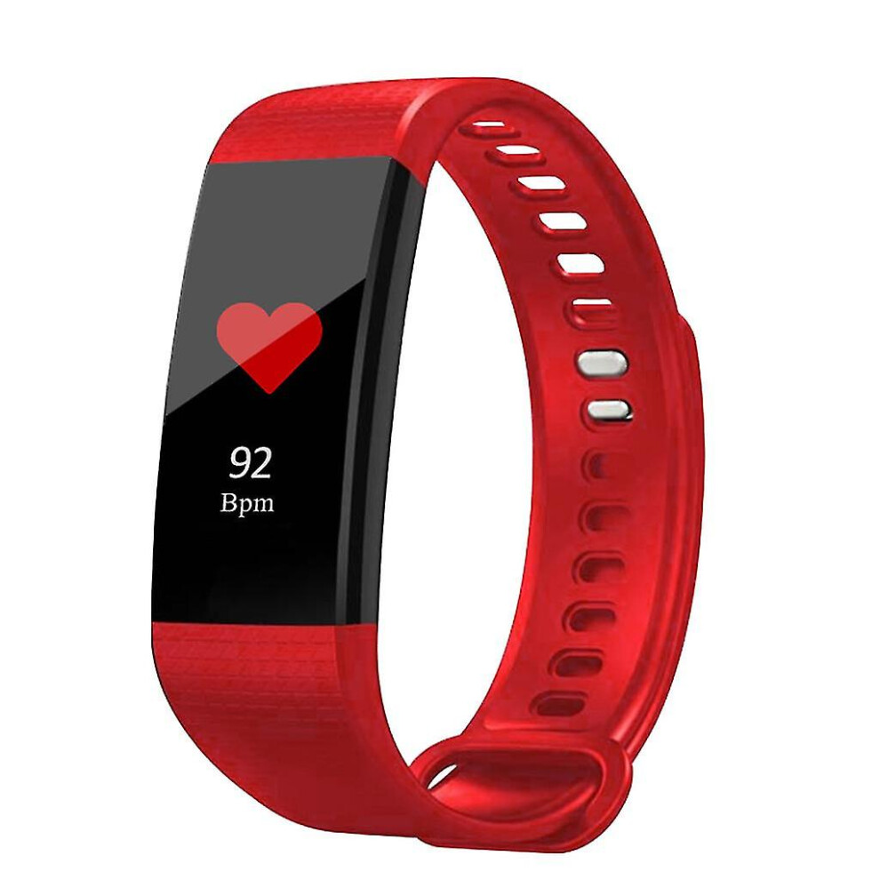 (Red) Pedometer For Y-5 Sedentary Reminder Sleep Monitor Blood Pressure Smartwatch Red 3247719318621