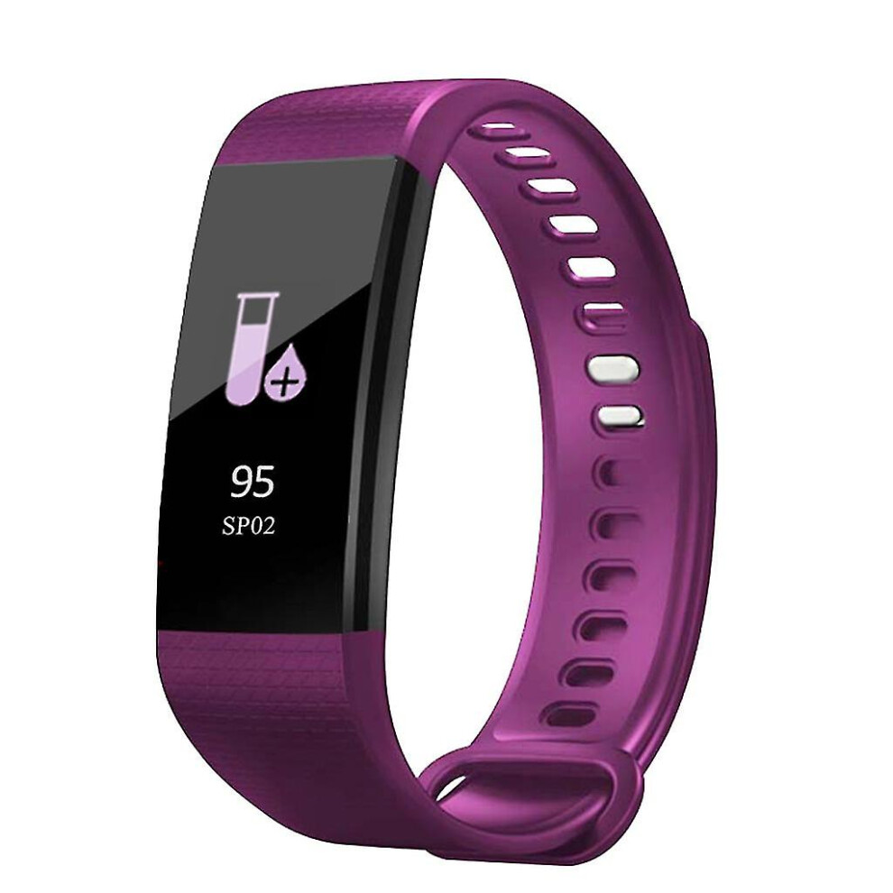(Purple) Pedometer For Y-5 Sedentary Reminder Sleep Monitor Blood Pressure Smartwatch Purple 3247719318614
