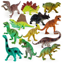 Boley 12 Pack 9-Inch Educational Dinosaur Toys - Kids Realistic Toy Dinosaur Figures for Cool Kids and Toddler Education! (T-Rex, Triceratops, Veloci