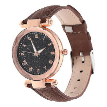 (Brown) Women Watch Female Leather Watch Girls Casual Watch Fashion Wrist Watch