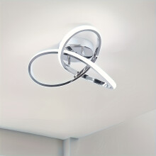 (White) Modern LED Ceiling Light - Sleek Recessed Fixture for Living Room, Office, Cafe, and More - Includes Installation Hardware, Metal Construction,