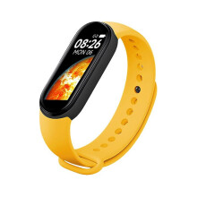 (Yellow) Children's Wrist Watches Waterproof Adult Kids Tracker Heart Rate Blood Pressure Monitor Smart Bracelet Sport Smartband