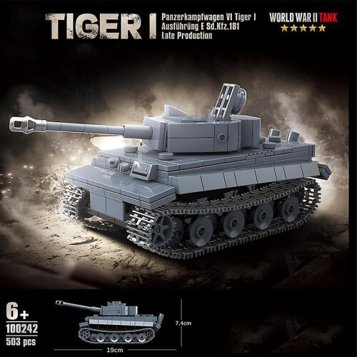 (No Box 3 Figures) World War 2 Tiger Tank 2