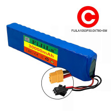 (10S3P30.0XT60, SM) 10S3P 36V 30Ah battery electric bicycle battery pack 18650 lithium ion battery 350W 500W suitable for high power electric scooters motorcycle scooters