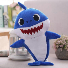 Süßer Baby-Hai Plüsch – singt & leuchtet, 30 cm, weiches Spielzeug, ideales Kinder-Geschenk