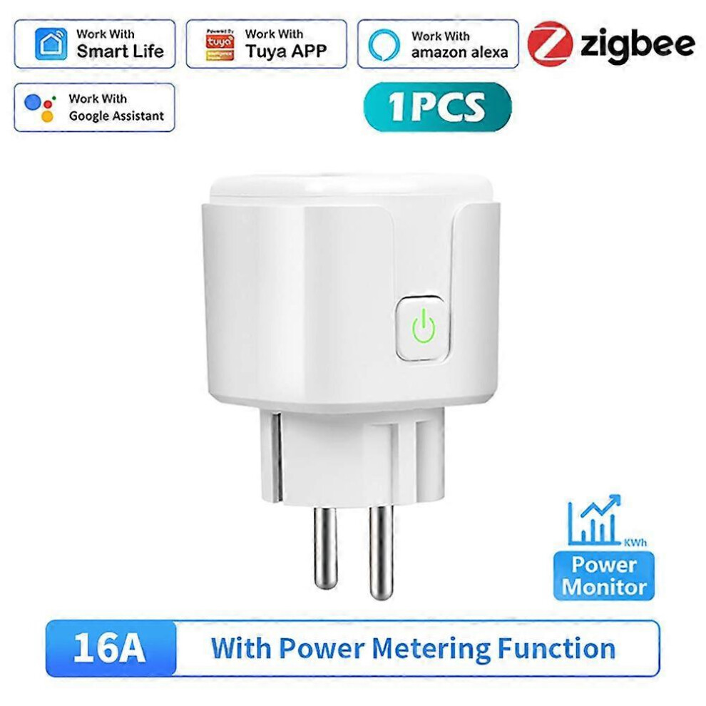 (1Pcs 16A Tuya Zigbee) 16A 20A Eu Wifi Zigbee Smart Plug With Power Metering Function Tuya/Ewelink App Control 3247719336212