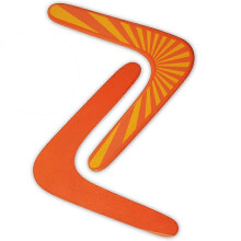 (Orange) Outdoor Boomerang, Wooden Boomerang, Boomerang V-shaped/Tri-wing Games Outdoor Sports Toy Flying Boomerang For Kids Ages Above 10 years old