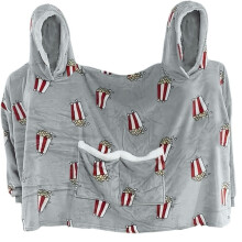 (Gray) Abstract funny One-piece sweatshirt Popcorn Couple Double One-piece Sweatshirts Creative Design Close Friends One-piece pajamas
