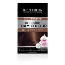 John Frieda Precision Foam Hair Colour, Light Natural Brown 6N, 2 pk