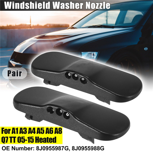 L&R Windshield Windscreen Washer Nozzle for -Audi A1 A3 A4 A5 Heated 1