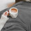(Grey) Multipurpose USB Electric Heated Single-layer Blanket Plush Throw Winter Warmer Soft Shawl 2