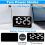 Digitale wandklok, 9 inch LED digitale klok (wit) 3
