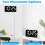 Digitale wandklok, 9 inch LED digitale klok (wit) 4