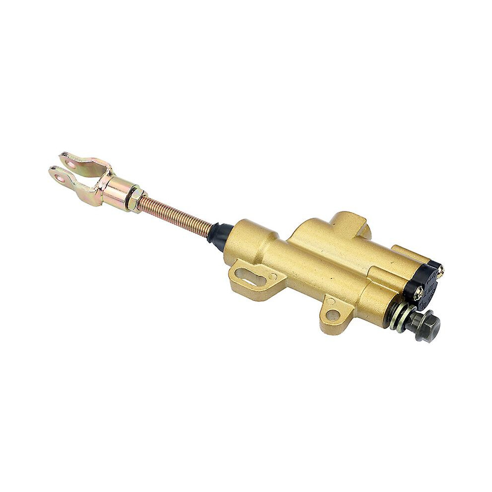 (Gold) Motorcycle Rear Hydraulic Brake Master Cylinder Pump For 50Cc 70Cc 110Cc 125Cc 150Cc 250Cc Thumpstar Atv Pit Pro Dirt Bike Gold 8795863235134