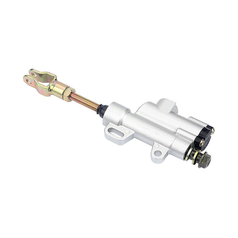 (Silver) Motorcycle Rear Hydraulic Brake Master Cylinder Pump For 50Cc 70Cc 110Cc 125Cc 150Cc 250Cc Thumpstar Atv Pit Pro Dirt Bike Silver 8795863235158