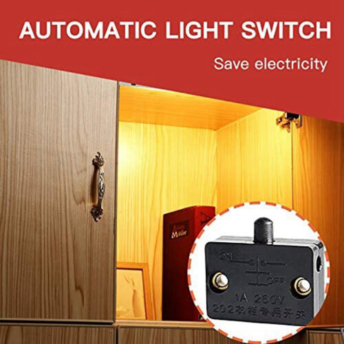 6Pcs Door Led Switch for Closet Light,Electrical Lamp Switches,Black 1