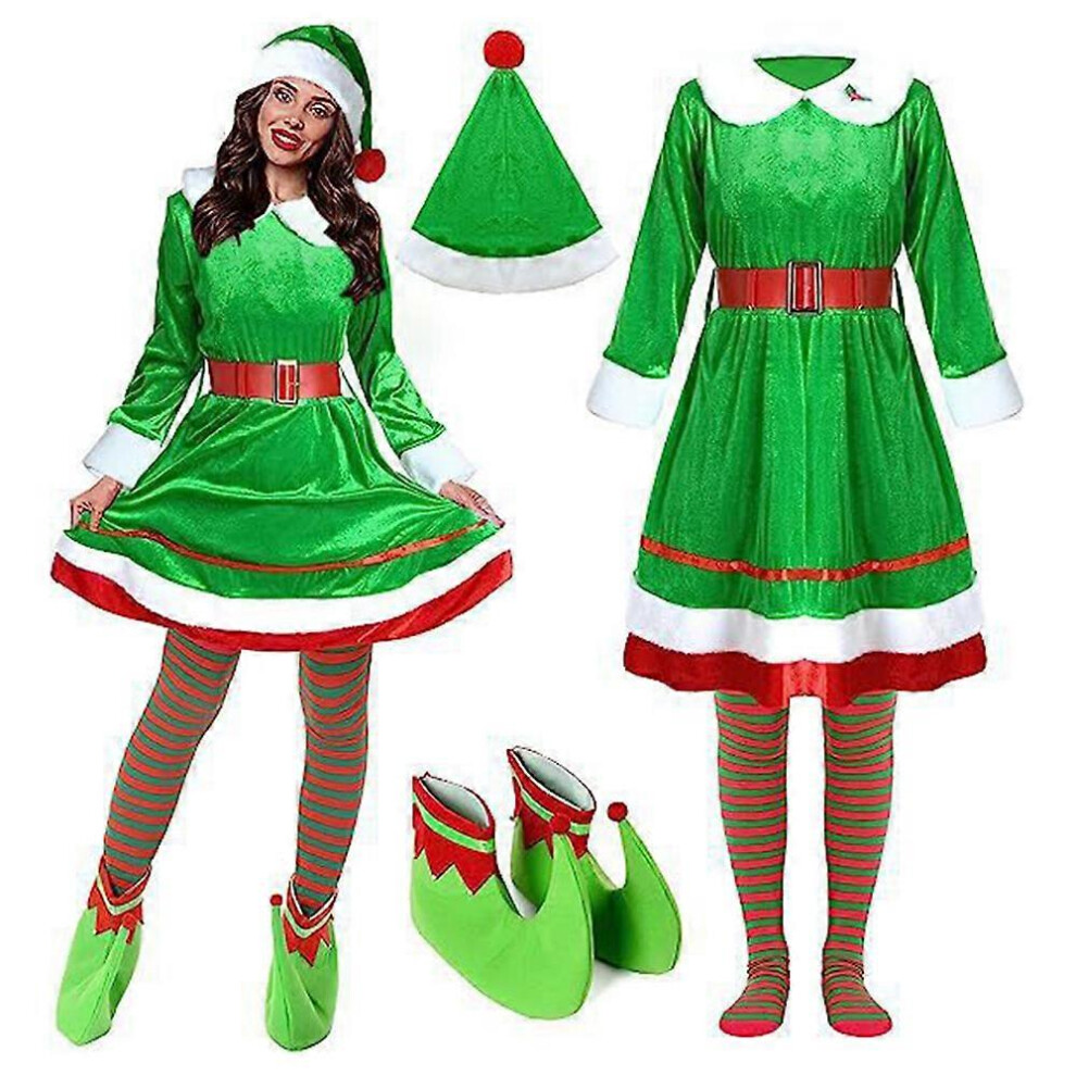(2Xl) Adult Women Xmas Santa Helper Outfits Christmas Elf Costume Cosplay Fancy Dress Not,Specified