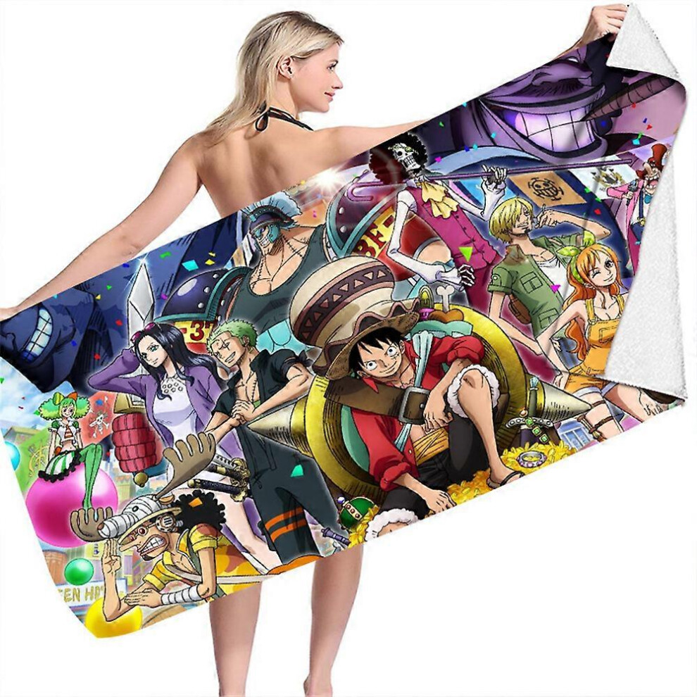 (70*150cm, B) ONE PIECE 70x150cm Cartoon Bath Towel Beach Swimming Towels Microfiber Blanket-image-OPC-PFVZD6F-NEW