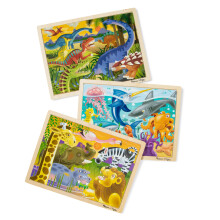 Melissa & Doug Πακέτο Παζλ (Δεινόσαυροι, Σαφάρι και Ωκεανός)