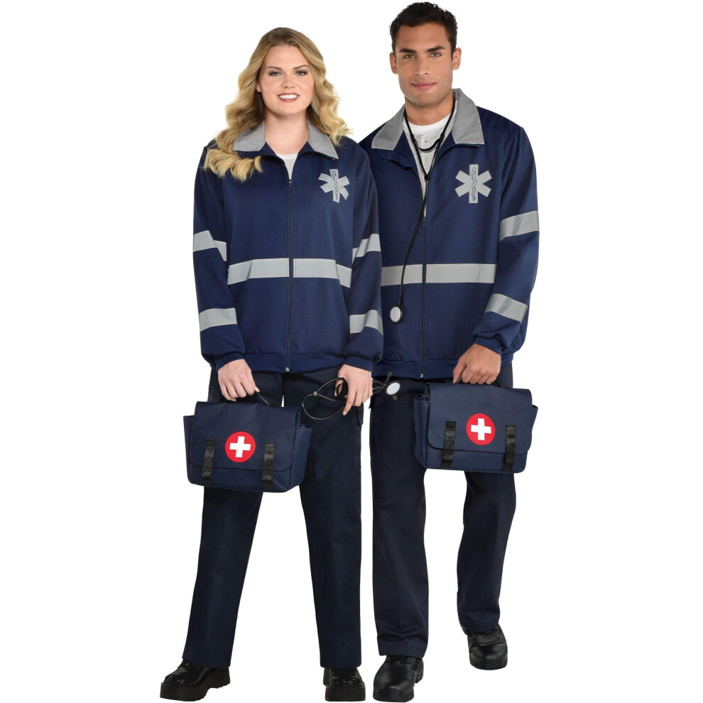 Amscan Emt-Jacke F R Erwachsene, Halloween-Kost M, Zubeh R, Unisex, Einheitsgr E-image