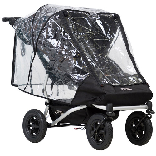 Mountain Buggy Duet Double Cover, Storm, Clear