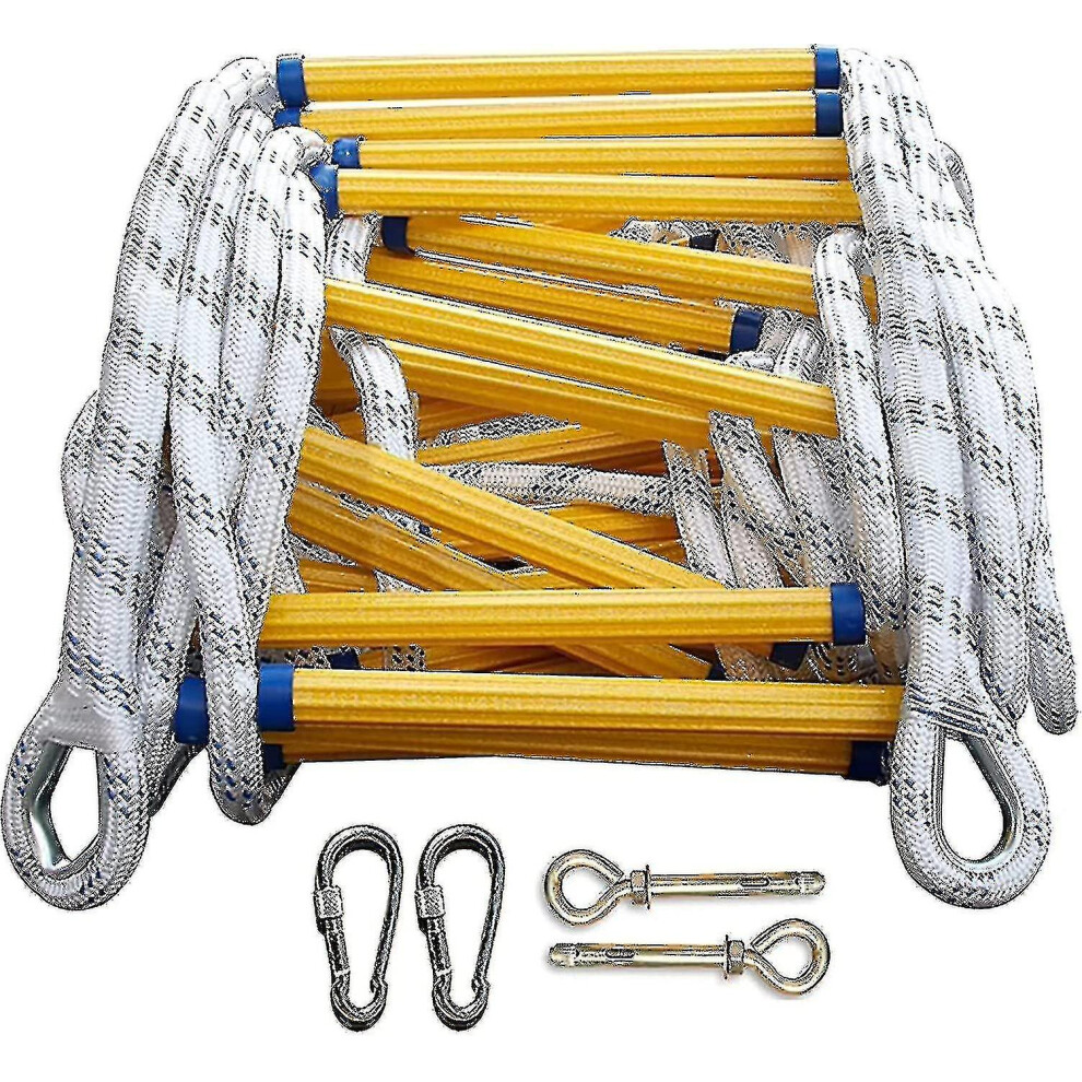 5m Fire Escape Ladder, Fire Escape Rope Ladder Flame Resistant Emergency Fire Safety Evacuation Ladde