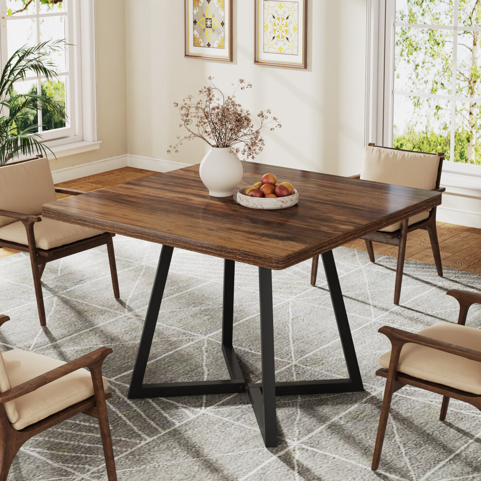 Tribesigns Dining Table for 4, 80 x 80 x 75 cm Kitchen Table