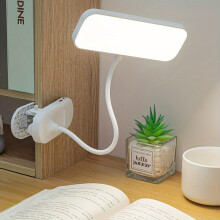 (788B Square Clip Charging Model) Dimmable LED Gooseneck Desk Lamp, Touch Control, Adjustable Height & Color Temperature, Indoor Table Light with Shade, Rechargeable 18650 Lithium