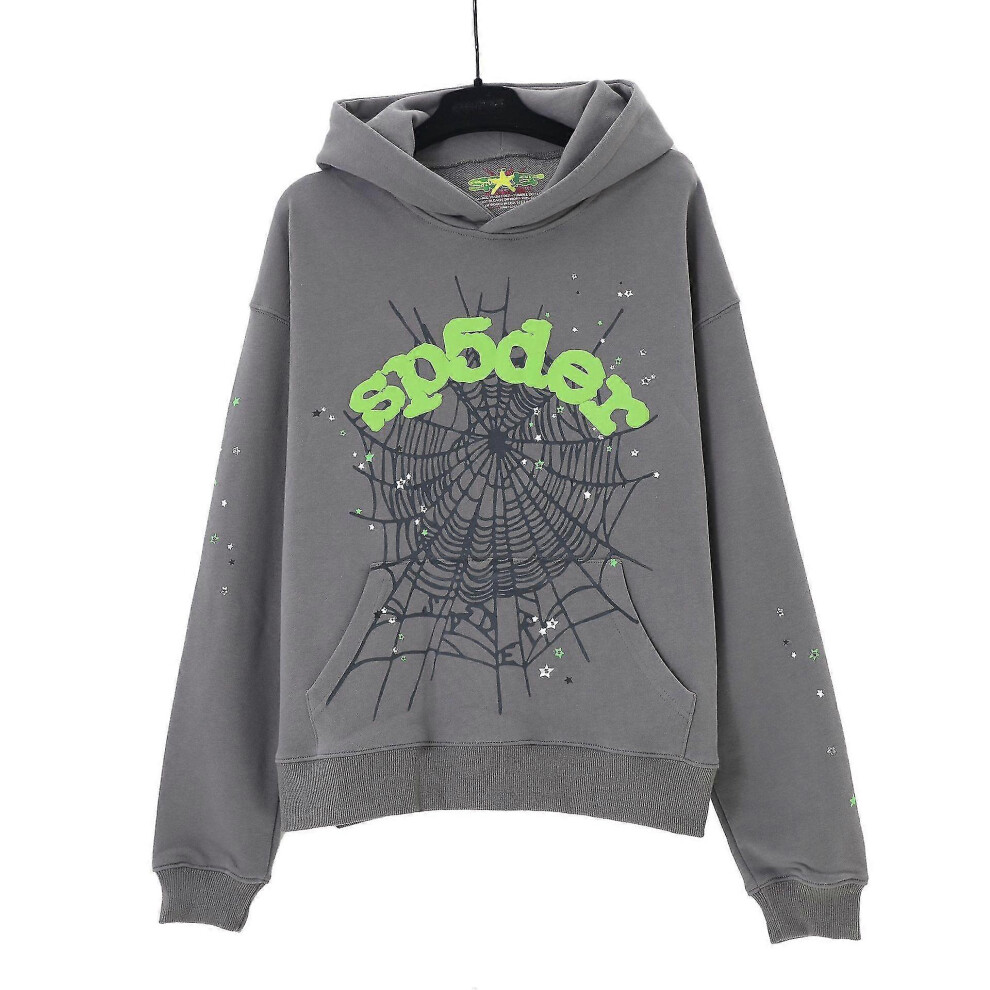 (S, gray hoodie) Sp5der Hip -hop Singer 3d Printed Sweater Men And Women Even Hoodie Casual Set -NMAOV