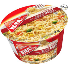 Koka Noodles Original Beef Flavour Oriental Style Instant Noodles 12 Bowls of 90 g