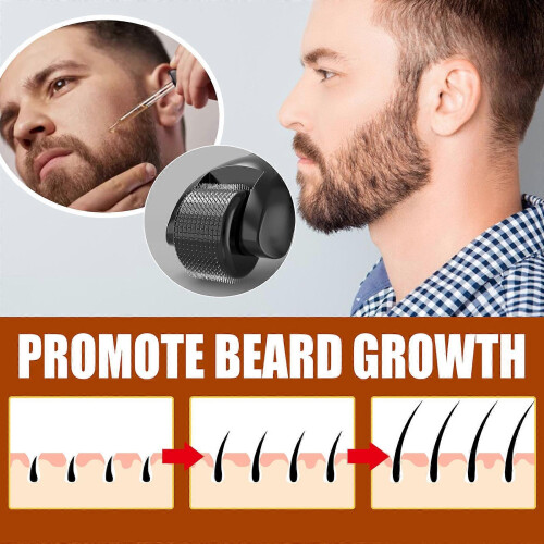 East Moon Beard Growth Serum Micro Needle Roller Set 2