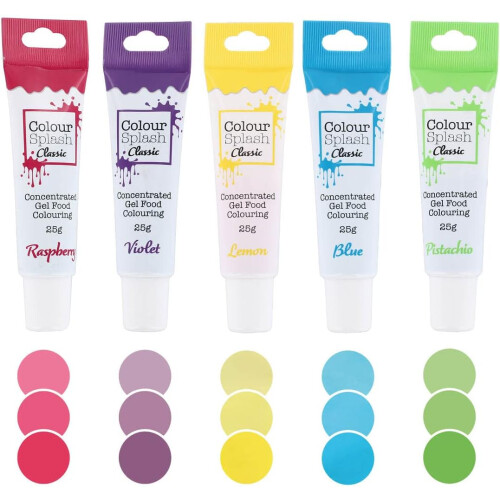 Colour Splash Food Colouring Gels, Unicorn 5 Pack, Highly Concentrated