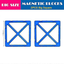 (2pcsbigsquare) Big Size Magnetic Designer Kids Magnet Building Blocks Accessories Educational Constructor Toys For Children Holiday Gifts