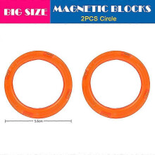 (2pcscircle) Big Size Magnetic Designer Kids Magnet Building Blocks Accessories Educational Constructor Toys For Children Holiday Gifts