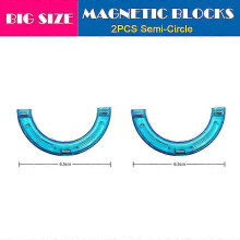 (2pcshalfcircle) Big Size Magnetic Designer Kids Magnet Building Blocks Accessories Educational Constructor Toys For Children Holiday Gifts