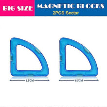 (2pcssector) Big Size Magnetic Designer Kids Magnet Building Blocks Accessories Educational Constructor Toys For Children Holiday Gifts